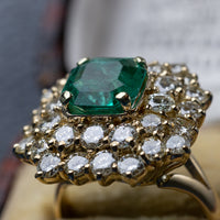 2.15 Carat Emerald And Diamond Ring