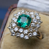 2.15 Carat Emerald And Diamond Ring