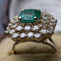 2.15 Carat Emerald And Diamond Ring
