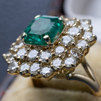 2.15 Carat Emerald And Diamond Ring