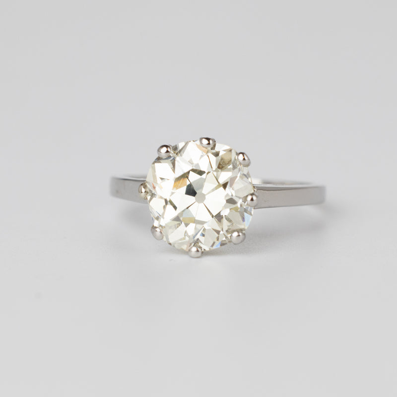 Philip Antrobus 4.5 Carat Mine-Cut Diamond Ring