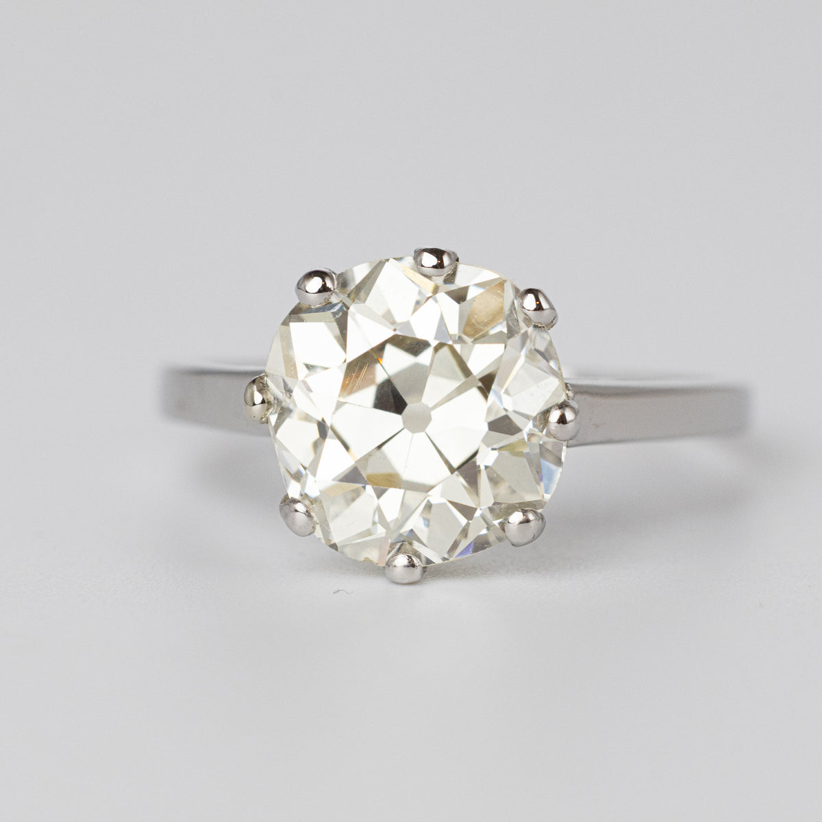 Philip Antrobus 4.5 Carat Mine-Cut Diamond Ring