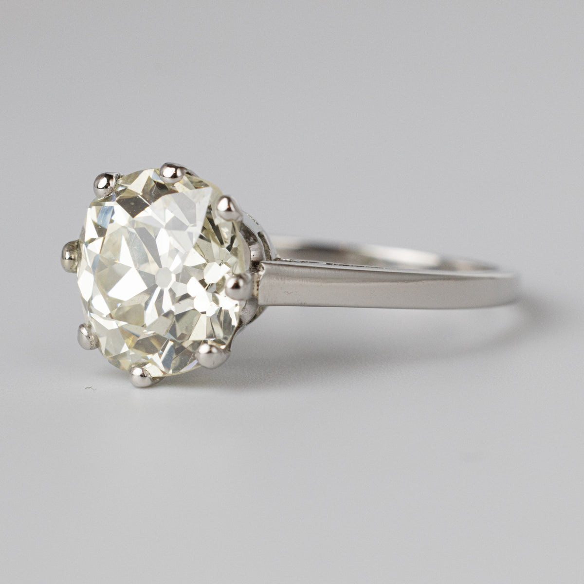Philip Antrobus 4.5 Carat Mine-Cut Diamond Ring