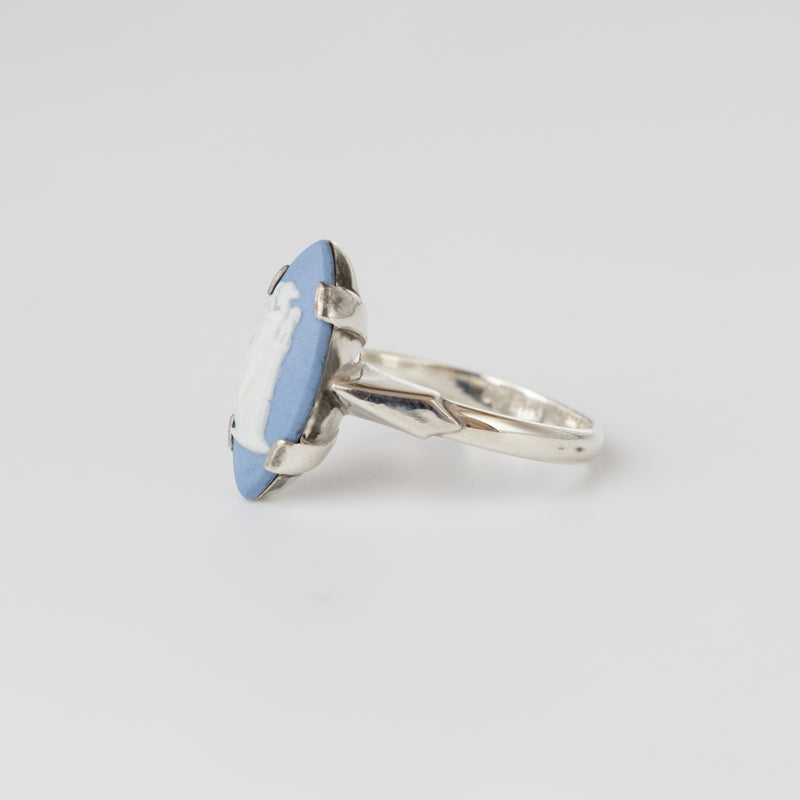 Vintage Silver Wedgewood Ring