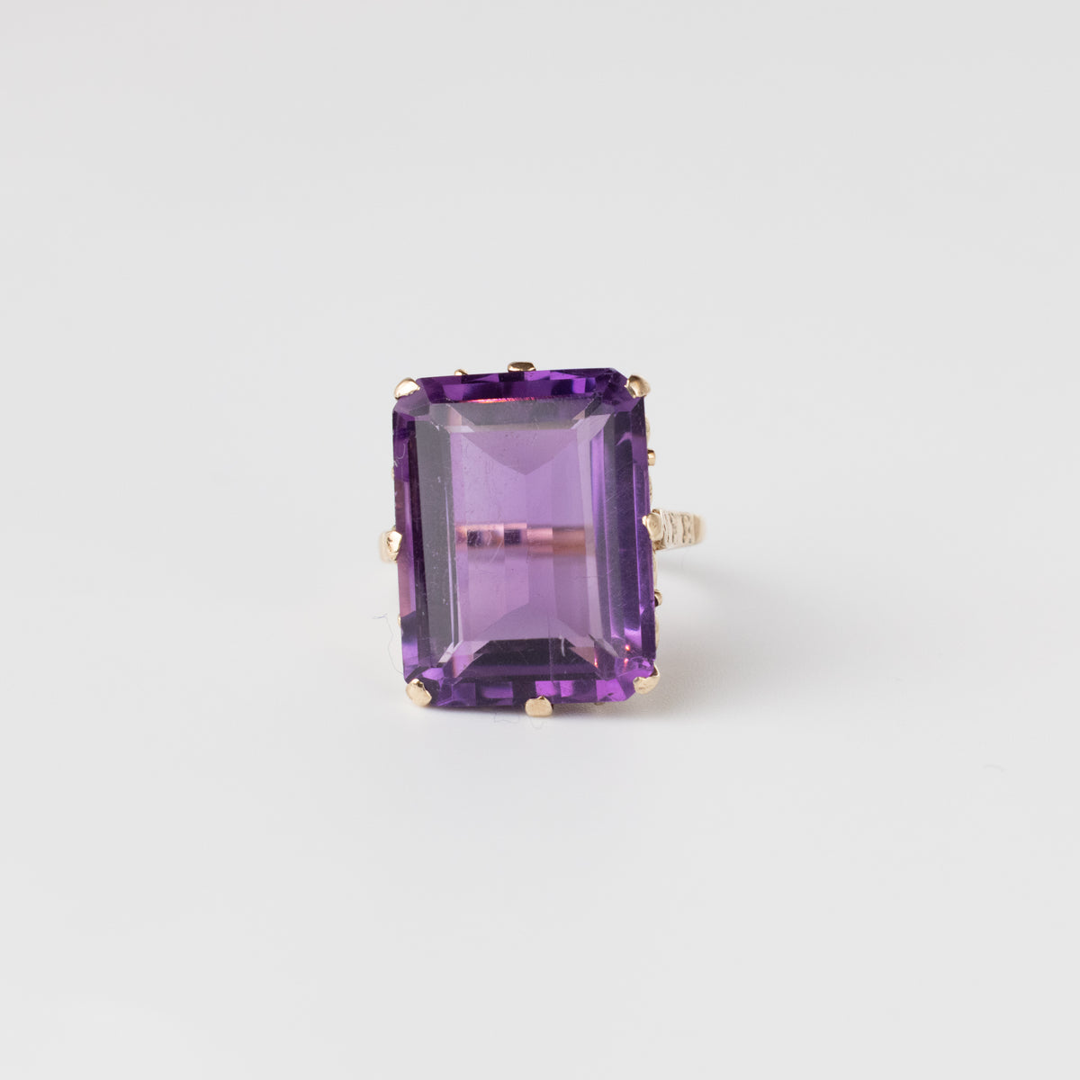Emerald-Cut Amethyst Ring