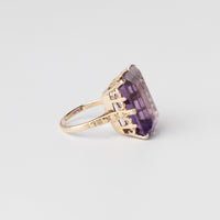 Emerald-Cut Amethyst Ring
