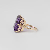 Emerald-Cut Amethyst Ring