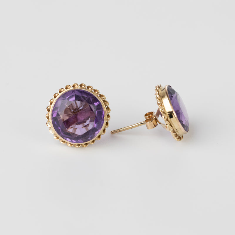 Vintage Amethyst Studs