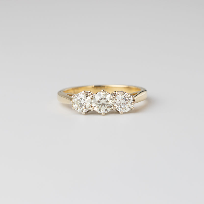 Vintage 1 Carat Diamond Trilogy Ring