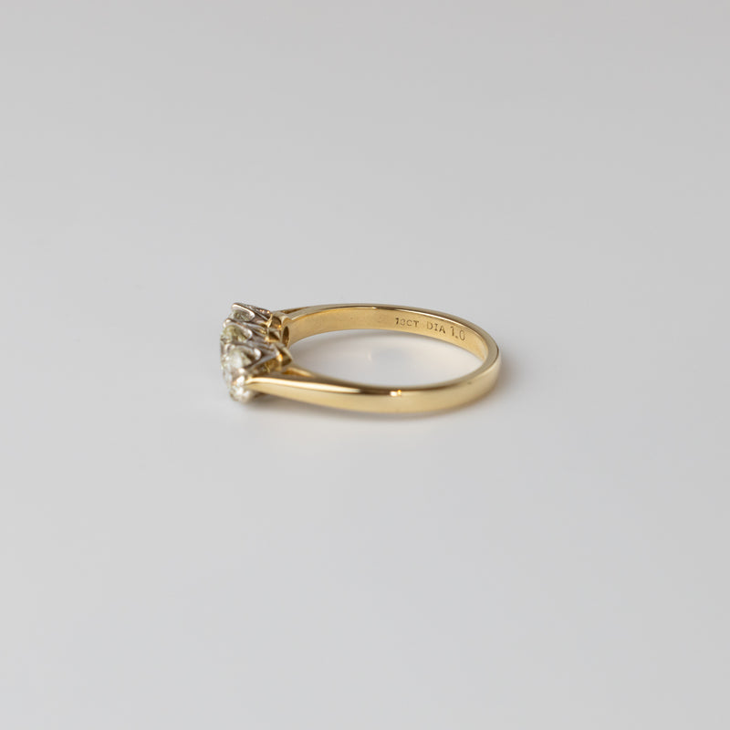 Vintage 1 Carat Diamond Trilogy Ring