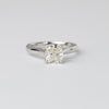 GIA 1.7 Carat Cushion Cut Diamond Ring