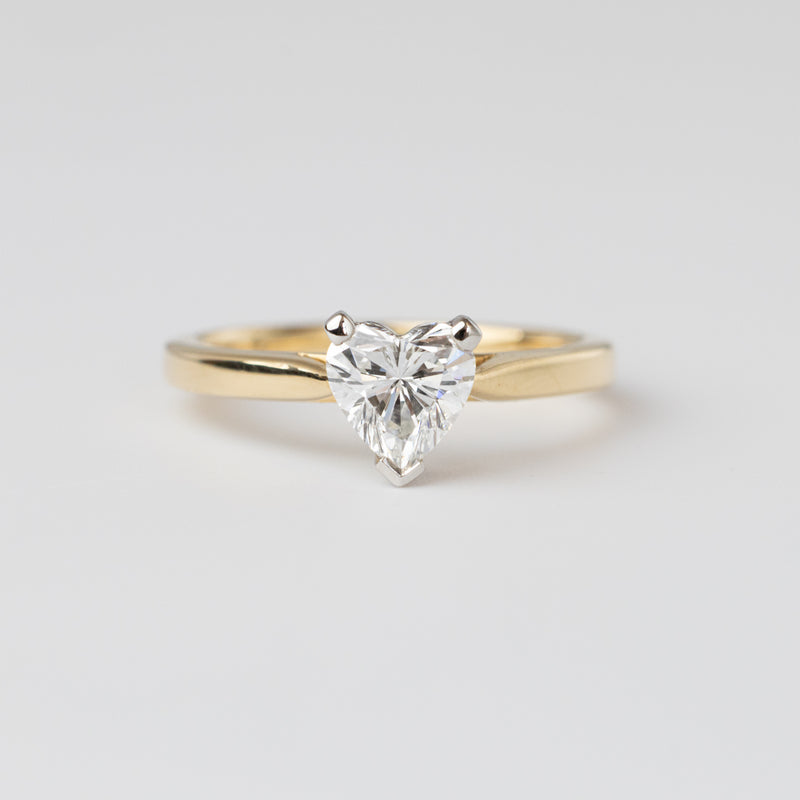 0.90 Carat Heart Diamond Ring