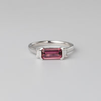 Pink Tourmaline And Diamond Ring