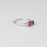 Pink Tourmaline And Diamond Ring
