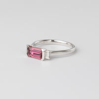 Pink Tourmaline And Diamond Ring