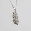 Diamond Feather Pendant On Chain
