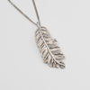 Diamond Feather Pendant On Chain
