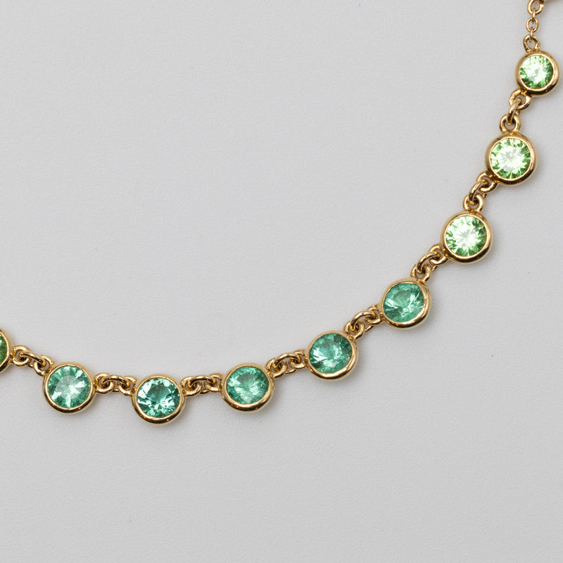 Multi-Coloured Emerald And Diamond Necklace