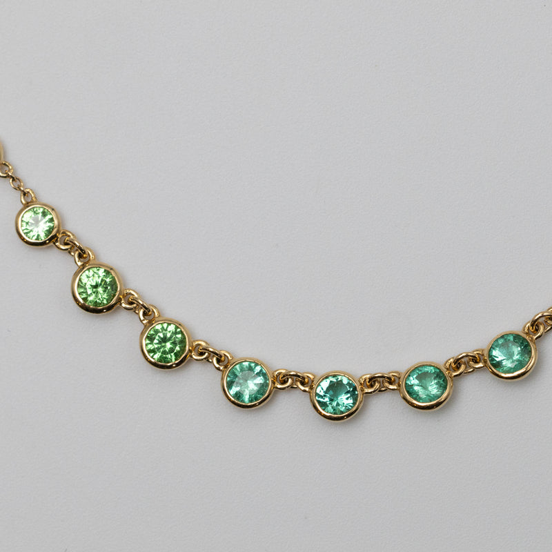 Multi-Coloured Emerald And Diamond Necklace