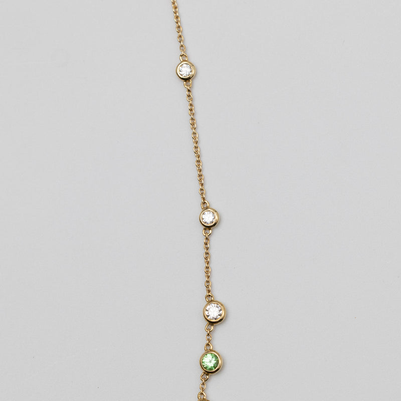 Multi-Coloured Emerald And Diamond Necklace
