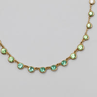 Multi-Coloured Emerald And Diamond Necklace