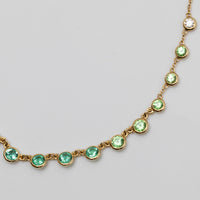 Multi-Coloured Emerald And Diamond Necklace