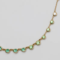 Multi-Coloured Emerald And Diamond Necklace