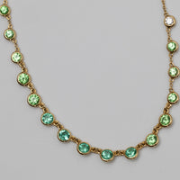 Multi-Coloured Emerald And Diamond Necklace
