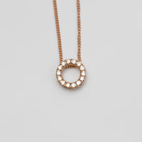 Rose Gold Diamond Pendant And Chain