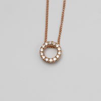 Rose Gold Diamond Pendant And Chain