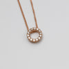 Rose Gold Diamond Pendant And Chain