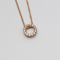 Rose Gold Diamond Pendant And Chain