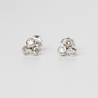 Trilogy Diamond Studs Front