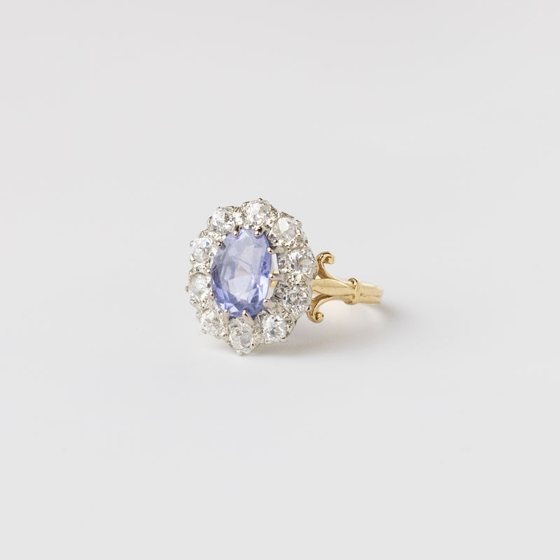 Sri Lankan Sapphire And Diamond Ring