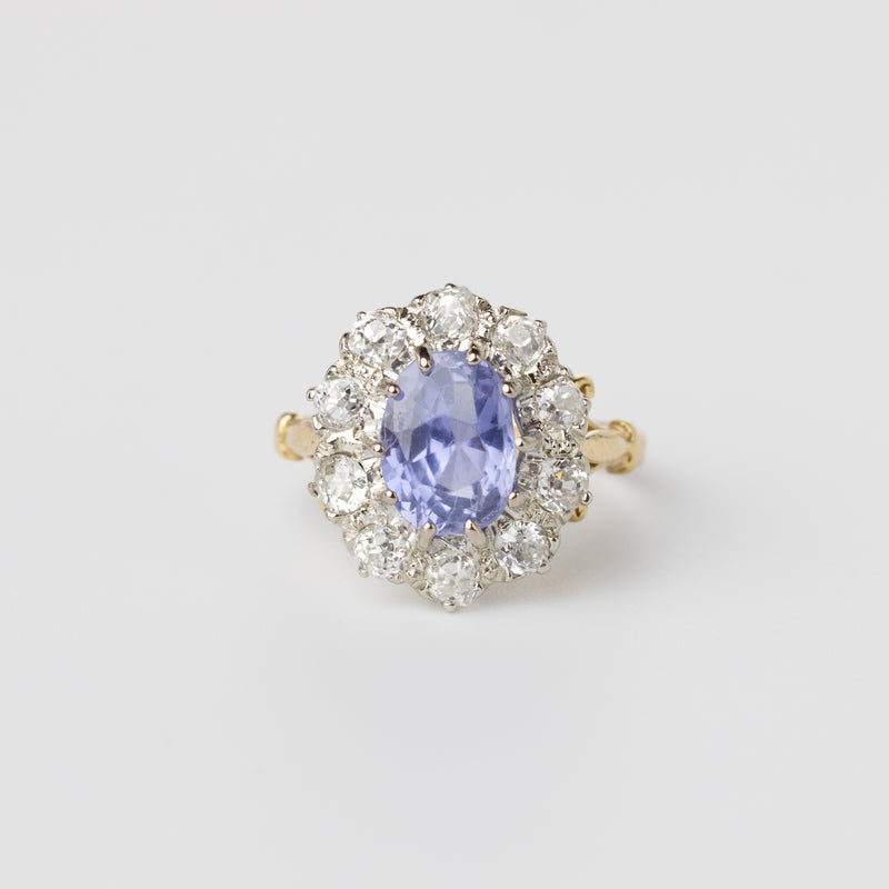 Sri Lankan Sapphire And Diamond Ring