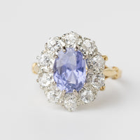 Sri Lankan Sapphire And Diamond Ring