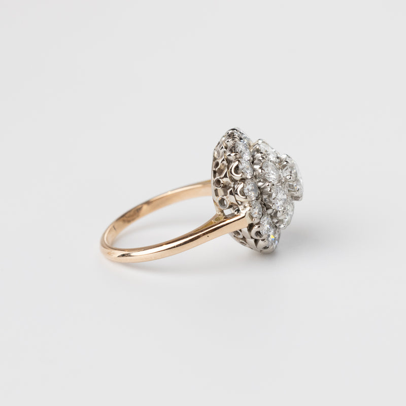 Vintage Diamond Cluster Ring
