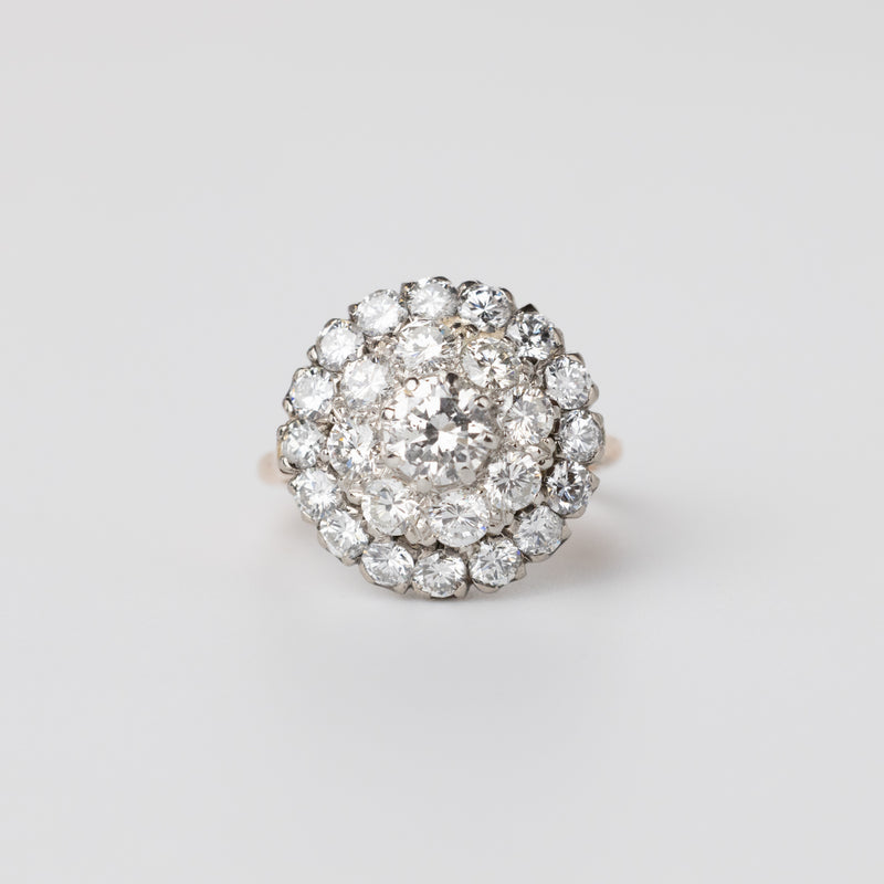 Vintage Diamond Cluster Ring
