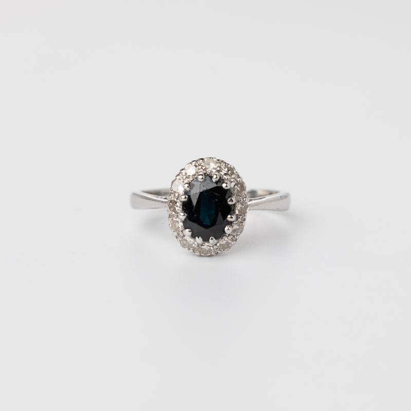 Sapphire And Diamond Ring Front