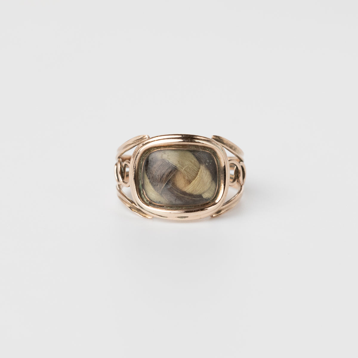 Woven Hair Mourning Ring