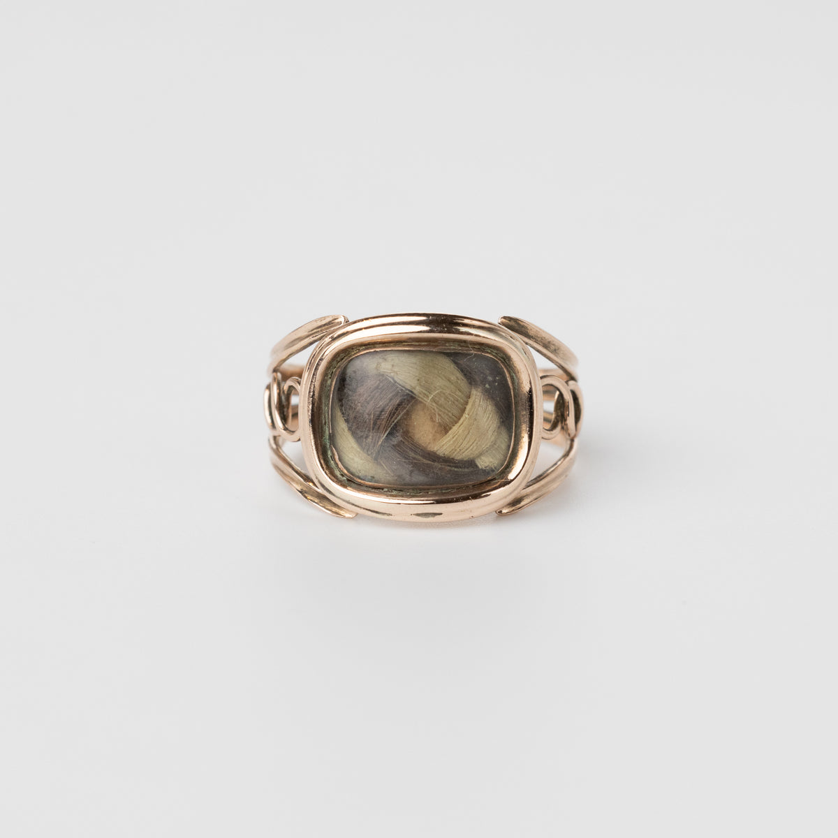 Woven Hair Mourning Ring
