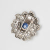 7.8 Carat Sri Lankan Sapphire And Diamond Flower Brooch