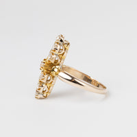 Vintage Marquise Diamond Cluster Ring