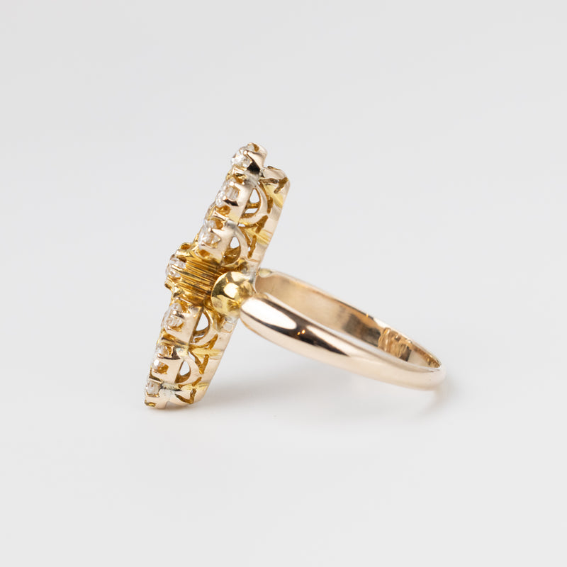 Vintage Marquise Diamond Cluster Ring