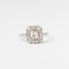 Art Deco Mine Cut Diamond Ring