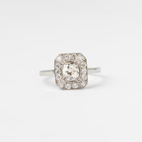 Art Deco Mine Cut Diamond Ring