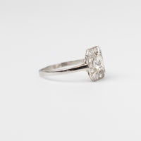 Art Deco Mine Cut Diamond Ring