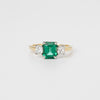 Zambian Emerald And Diamond Ring Front