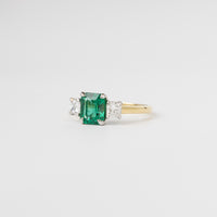 Zambian Emerald And Diamond Ring