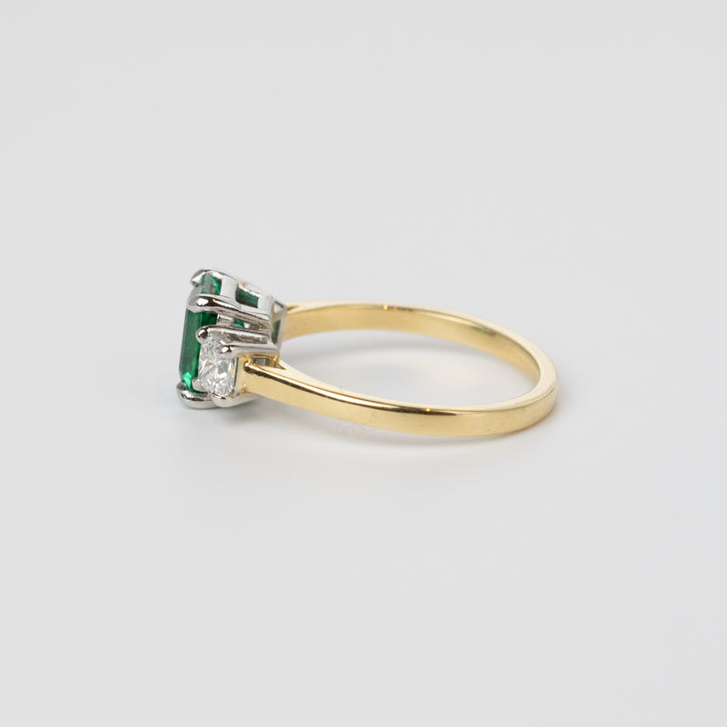 Zambian Emerald And Diamond Ring